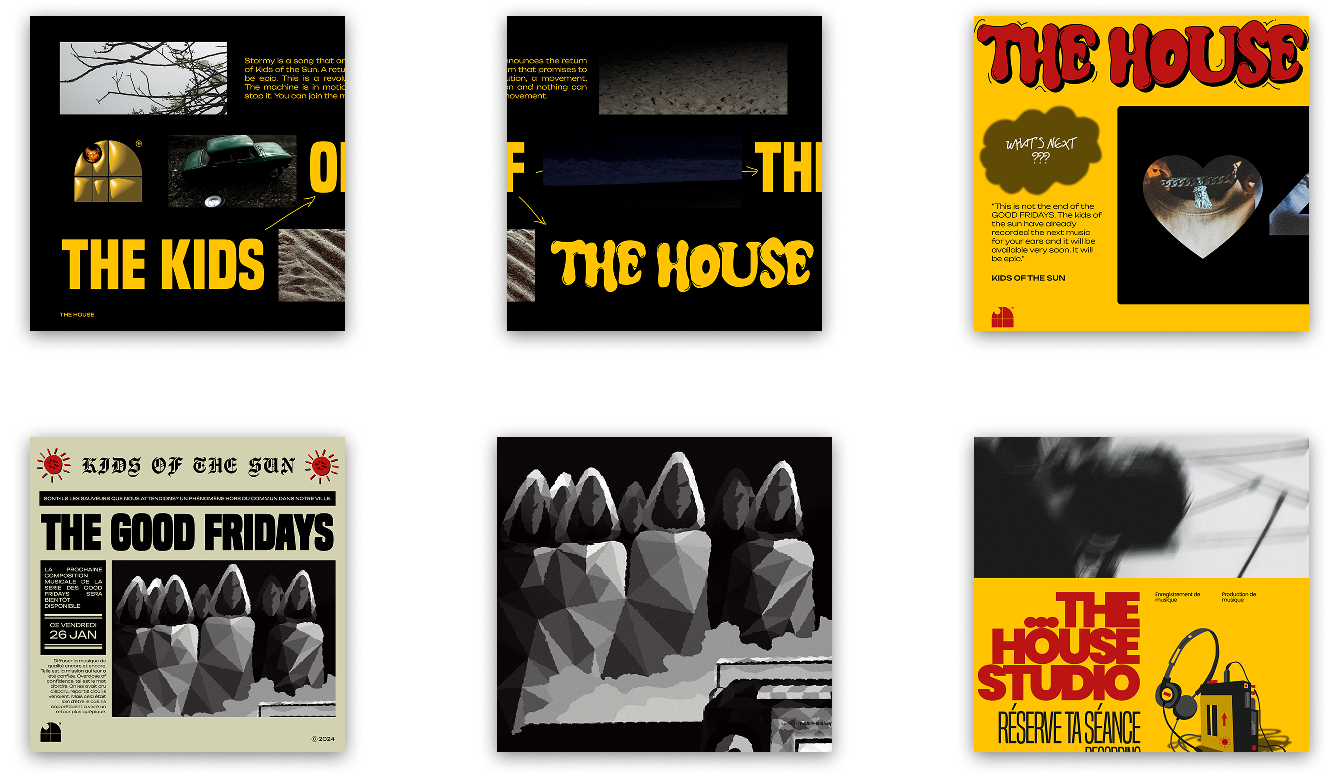 Posts réseaux sociaux THE HOUSE